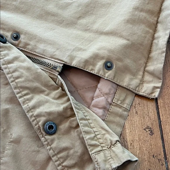 Forever 21 Tan Utility Jacket with Faux Fur Hood - Picture 9 of 16